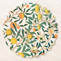 PAPIER UNTERSETZER: WILLIAM MORRIS : POMEGRANATE