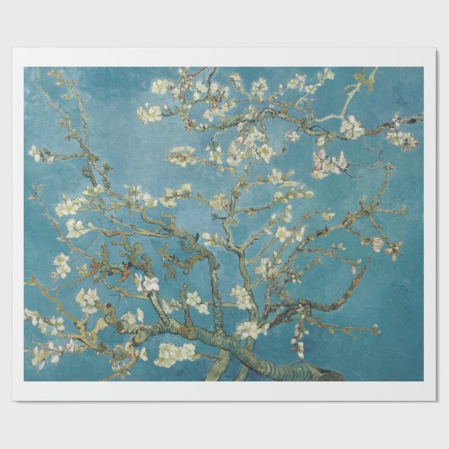 PAPIER : VAN GOGH, ALMOND BLOSSOM GESCHENKPAPIER (Flach)