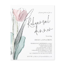 PAPIER | Wasserfarbe Tulip Probe Abendessen einlad