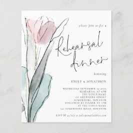 PAPIER | Wasserfarbe Tulip Probe Abendessen einlad