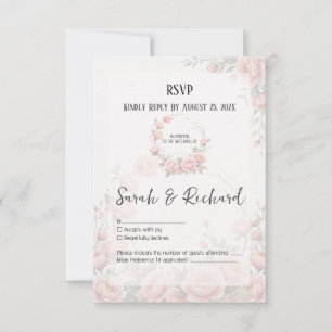 Papier Whisper Garden Hochzeit Romantische Flora RSVP Karte