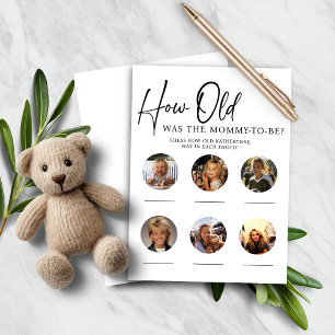 PAPIER Wie alt war Mami, um Baby Shower Game zu we