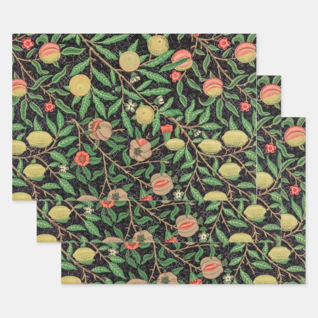 PAPIER : WILLIAM MORRIS : POMEGRANAT (Set)