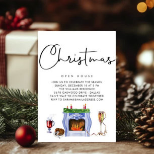 PAPIER   Winter Wonderland Weihnachtskamin Einladung