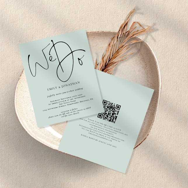 PAPIER Wir machen Mint QR Code Einladung Hochzeit (Von Creator hochgeladen)