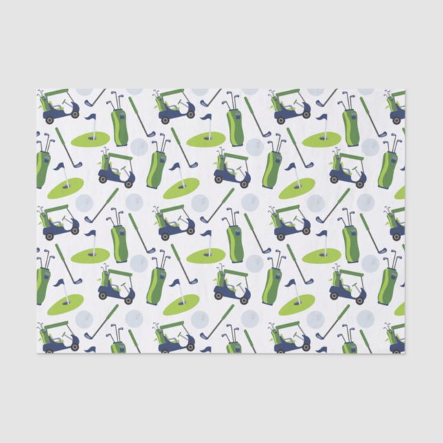 Papier zu Navy und Green Golf Tissue (Vorderseite)