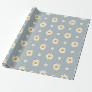 Papier zum Blumenmuster mit weißem Daisy-Muster Geschenkpapier