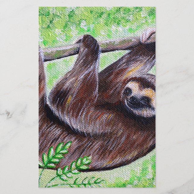 Papier zum Zeichnen von Sloth Painting (Vorderseite)