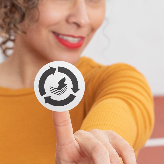 Papieraufkleber Recycelnd Runder Aufkleber (Von Creator hochgeladen)