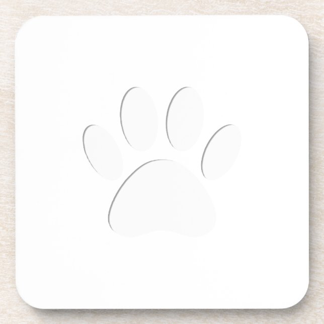 Papierausschnitt Dog-Druck Getränkeuntersetzer (Vorderseite)