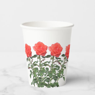 Papierbecher - Bouquet rosafarbener Rosen