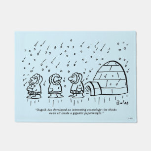 Papierbeschwerer Fußmatte