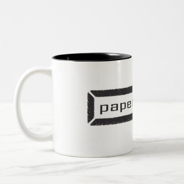 Papierbeschwerer-Tasse Zweifarbige Tasse (Links)
