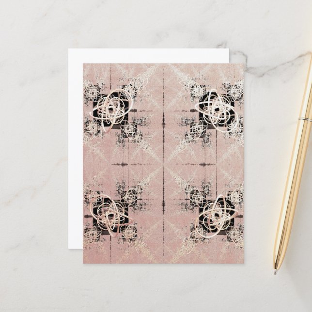 Papierblatt für die Thinking Pastel-Drehungen (Vorderseite/Rückseite Beispiel)