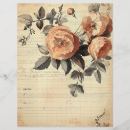 Papierblatt für Peachy-Rose