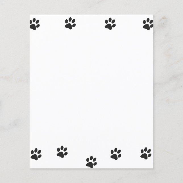 Papierblatt für schwarze Katzenpasten (Vorderseite)