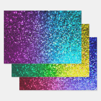 Papierblatt Set Mosaik Sparkley Textur Geschenkpapier Set