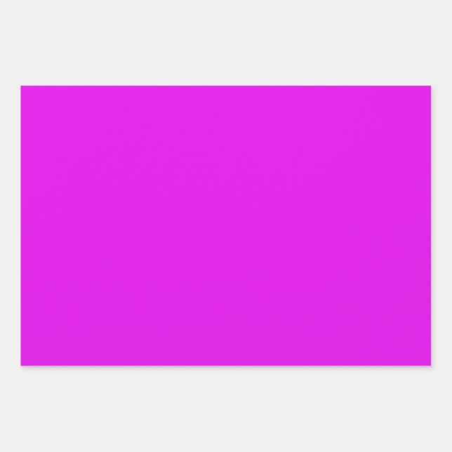 Papierblätter aus festem Neon Hot Pink Geschenkpapier Set (Vorderseite)