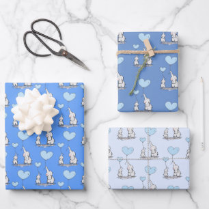 Papierblätter für die Liebe Geschenkpapier Set