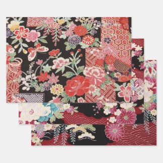 Papierblätter für japanische Blumenmuster Geschenkpapier Set