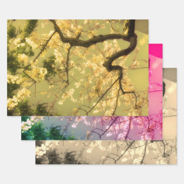 Papierblätter für japanische Flora Geschenkpapier Set (Set)