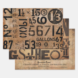 Papierblätter für Möbeldecoupte Geschenkpapier Set