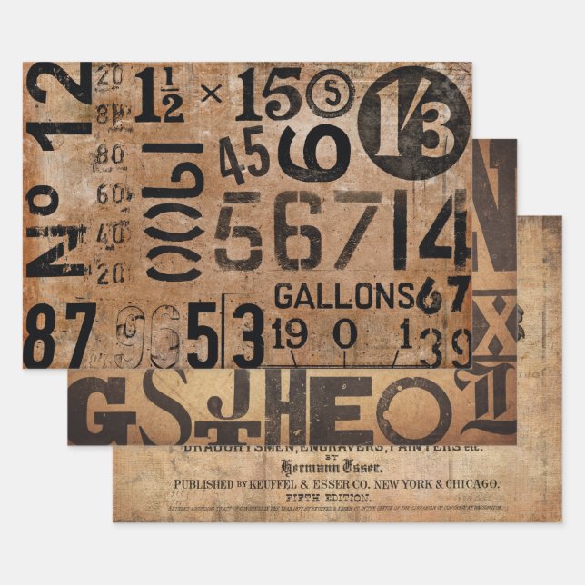 Papierblätter für Möbeldecoupte Geschenkpapier Set (Set)