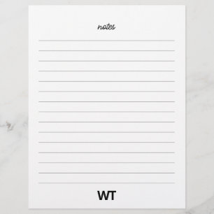 Papierblätter für personalisierte erste Monogramm- Briefbogen