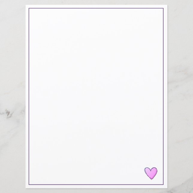 Papierblätter - rosa Miami - Herz (Vorderseite)