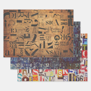 Papierblätter zum Dekodieren, Collage usw. Geschenkpapier Set