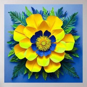 Papierblume Poster