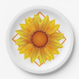 Papierblume Teller