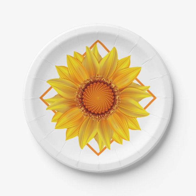 Papierblume Teller (Vorderseite)