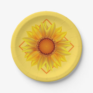 Papierblume Teller