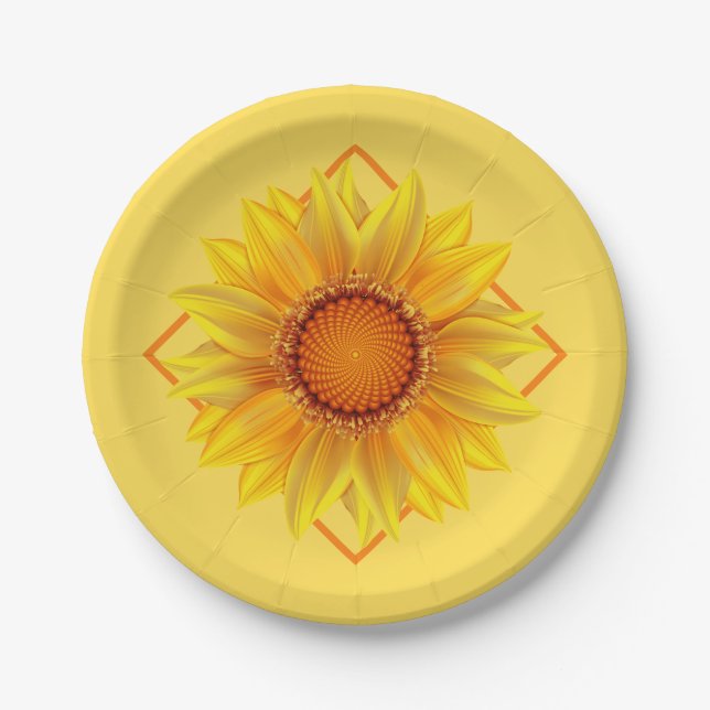 Papierblume Teller (Vorderseite)