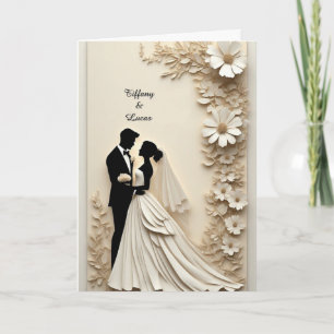 ✨ Papierblumen-Einladung zur Hochzeit ✨ Karte