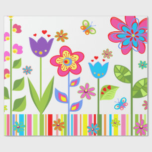 Papierblumen für sie einpacken geschenkpapier