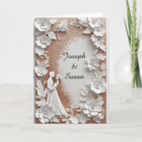 ✨ Papierblumen-Hochzeitseinladung für Braut und Br