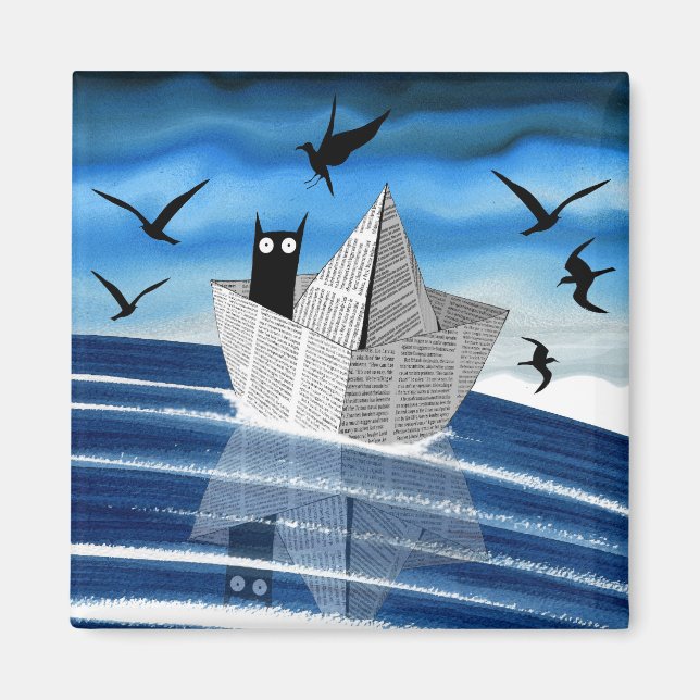 Papierboot Magnet (Vorne)