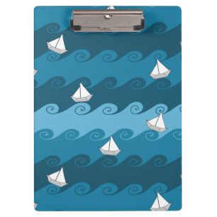 Papierboot-Muster Klemmbrett