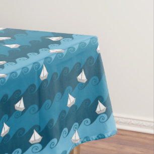 Papierboot-Muster Tischdecke