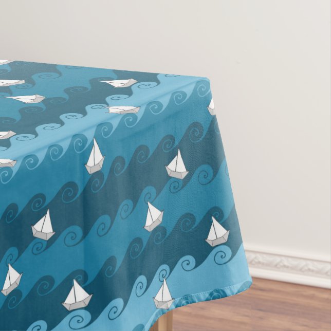 Papierboots-Muster Tischdecke (Beispiel)