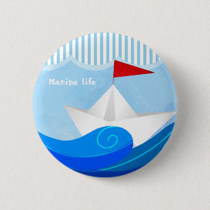 Papierbootsknopf Button