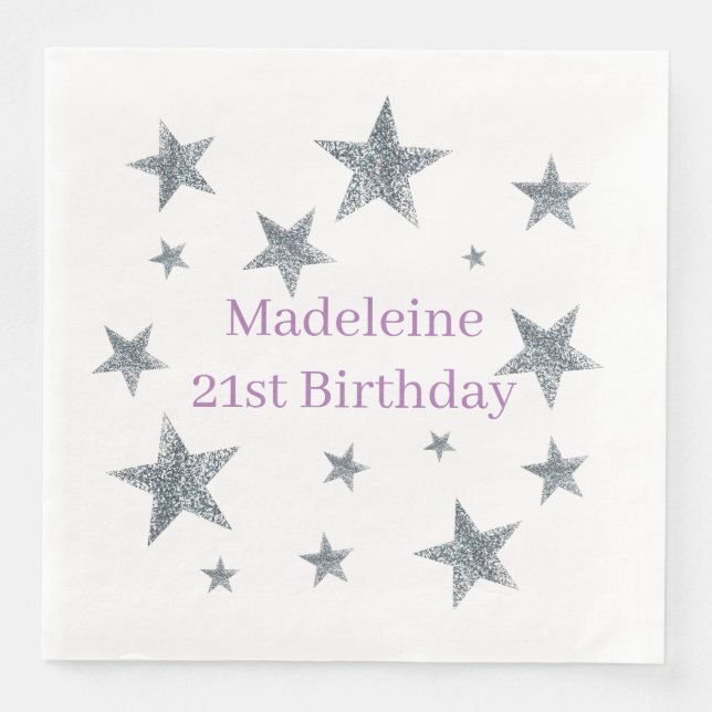 Papierbücher - Folien - Stars anpassen Serviette (Vorderseite)