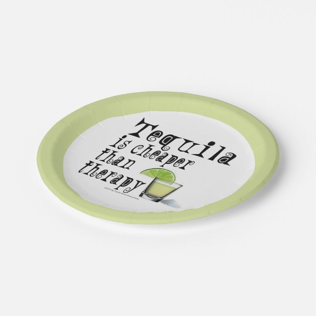 PAPIERCOCKTAIL-TELLER - TEQUILA-THERAPIE PAPPTELLER (Schrägansicht)