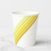 Papiercup - Schattierungen aus gelben, diagonalen 