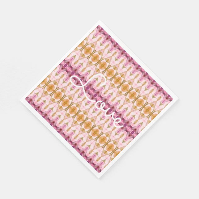 Papierdesigner Napkin mit Aquarellmuster Serviette (Ecke)