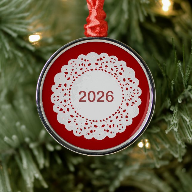 Papierdoilies Ornament Aus Metall (Baum)