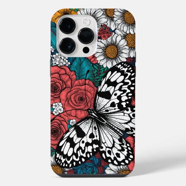 Papierdrachen-Garten iPhone Hülle (Rückseite)