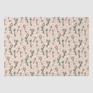 Papiere für Herz und Schlüssel Seidenpapier